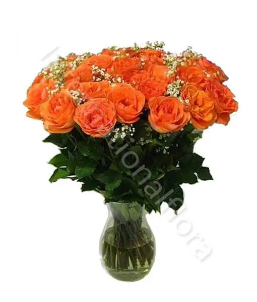 Bouquet di 36 Rose arancio Fiori a Domicilio