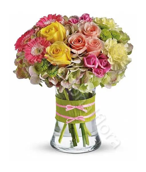 Bouquet di Rose, Gerbere e fiori di stagione Fiori a Domicilio