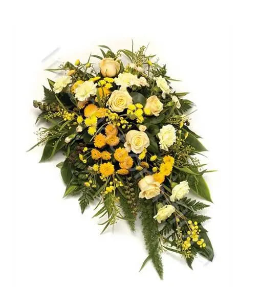 Composizione funebre di Rose e Garofani Fiori a Domicilio