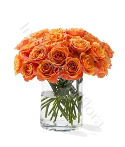 Bouquet di 18 Rose arancio Fiori a Domicilio