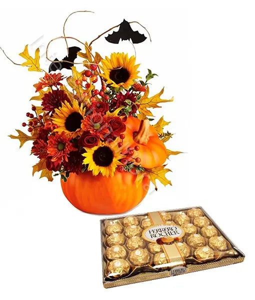 Bouquet Halloween con Ferrero Rocher Fiori a Domicilio